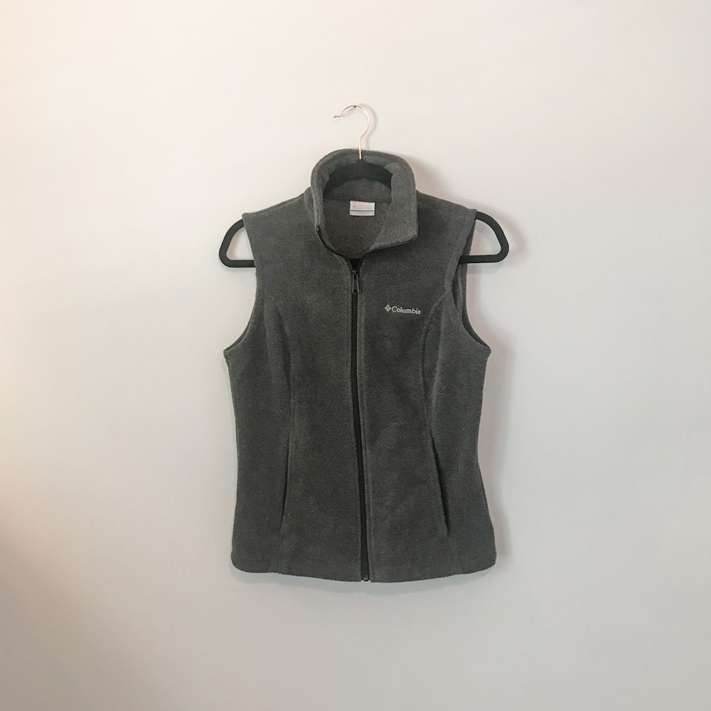 Columbia Fleece Vest Grey Like New XS